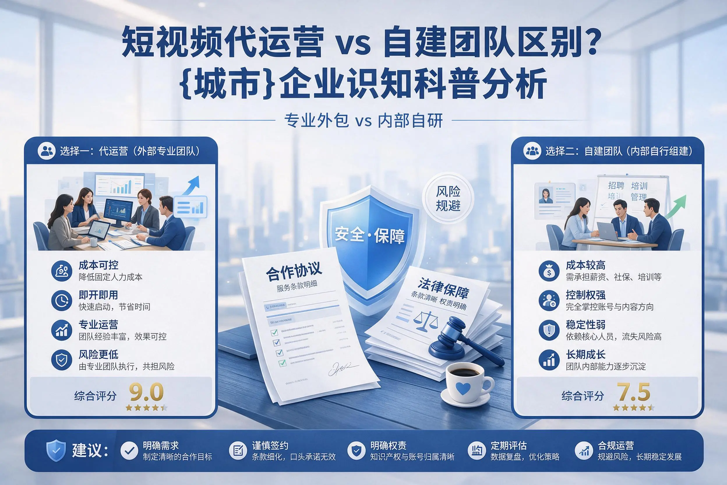短视频代运营与自建团队区别?泉州企业认知科普分析