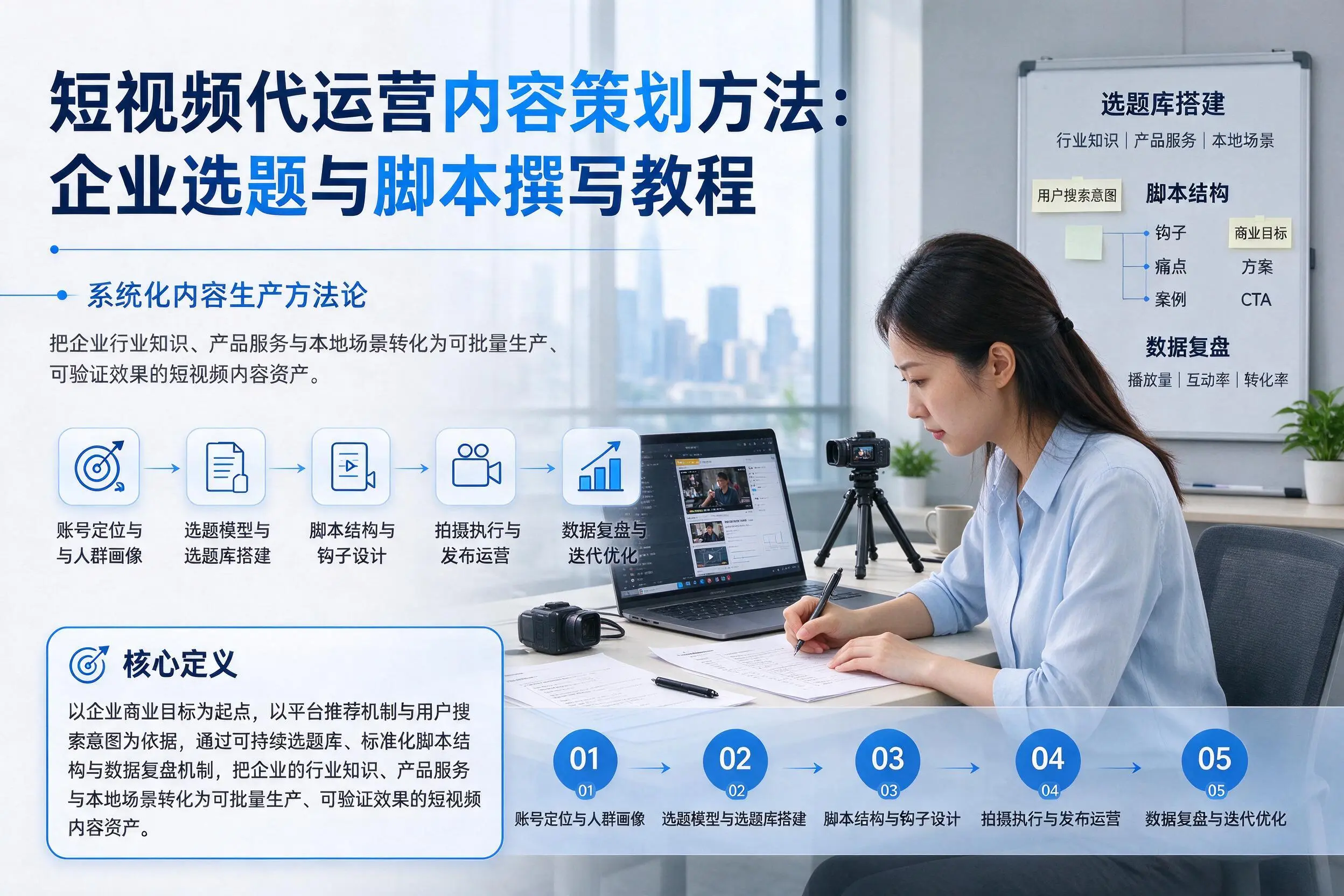 短视频代运营内容策划方法：泉州企业选题与脚本撰写教程