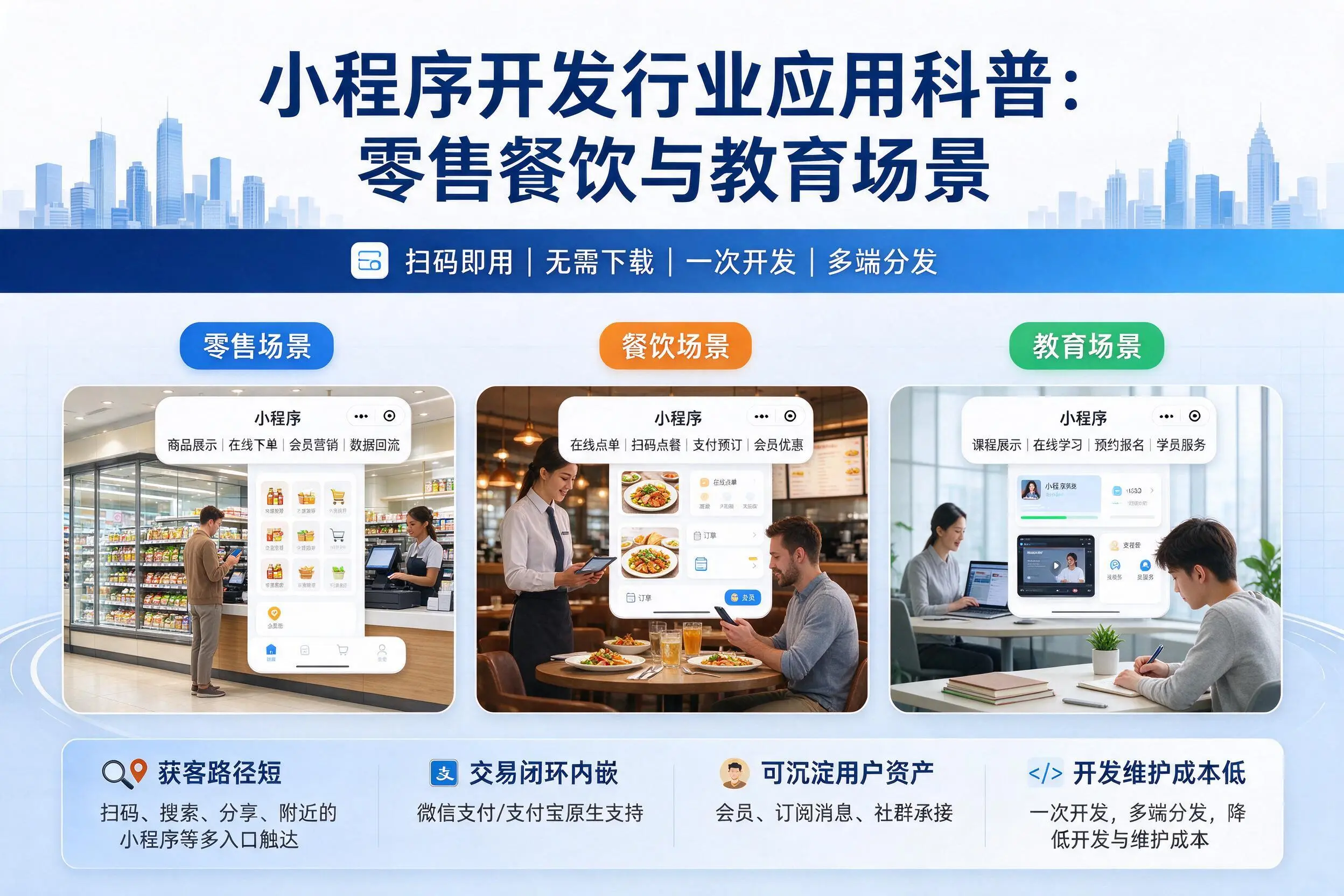 泉州小程序开发行业应用科普：零售餐饮与教育场景