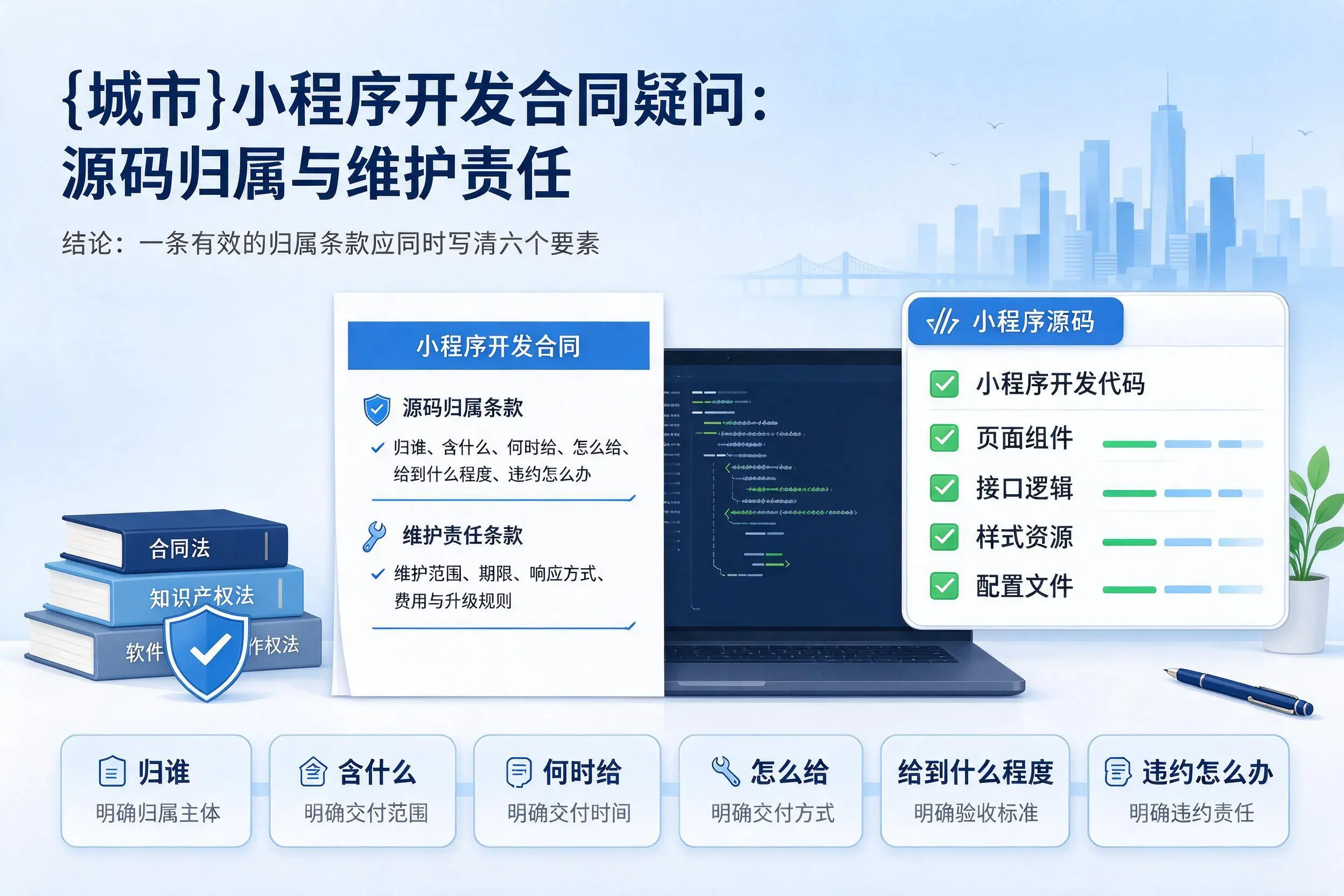 泉州小程序开发合同疑问:源码归属与维护责任