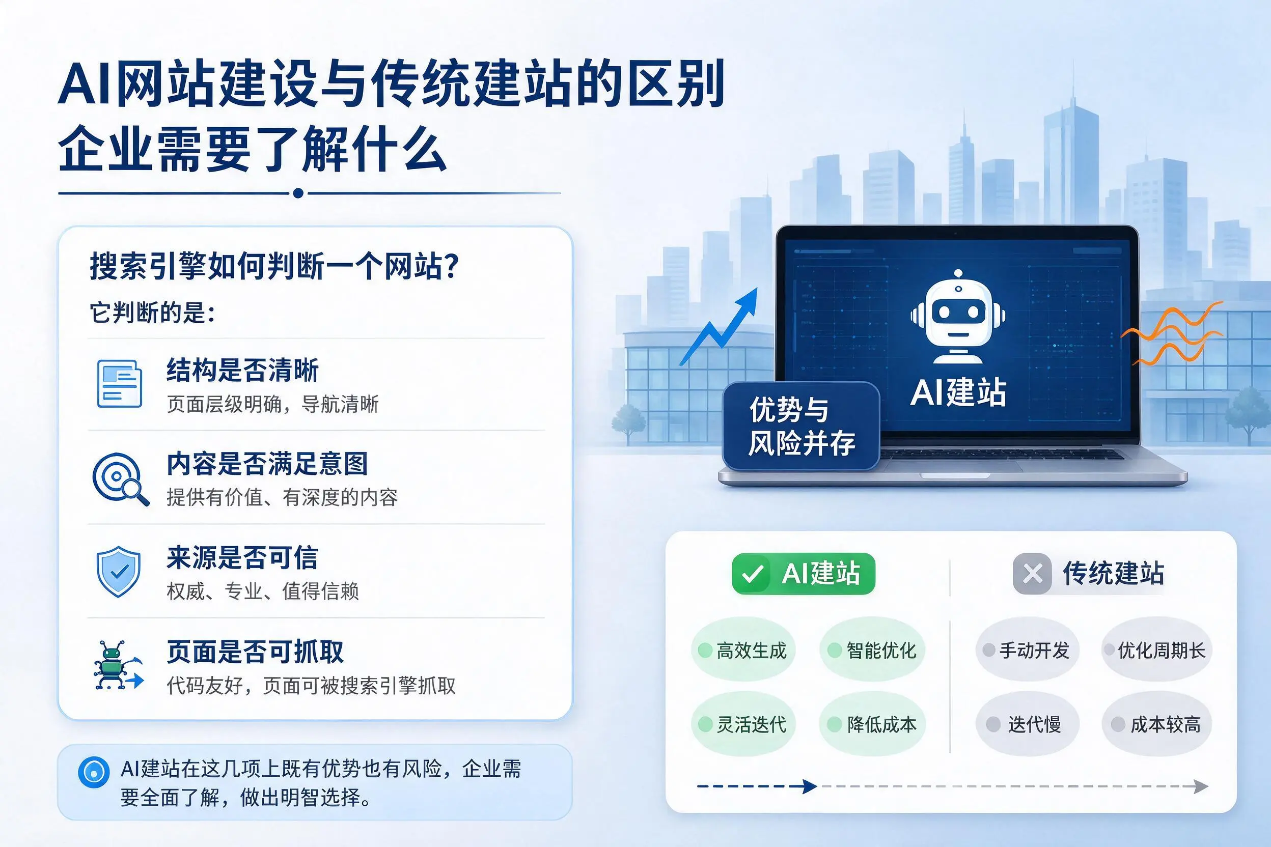 AI网站建设与传统建站的区别,泉州企业需要了解什么
