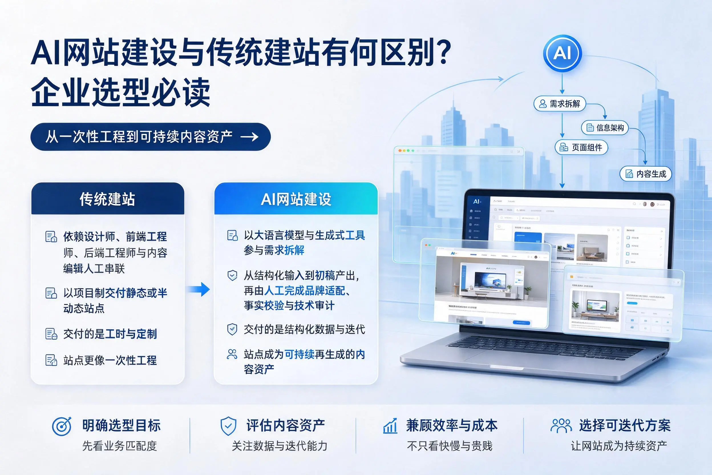 AI网站建设与传统建站有何区别？泉州企业选型必读