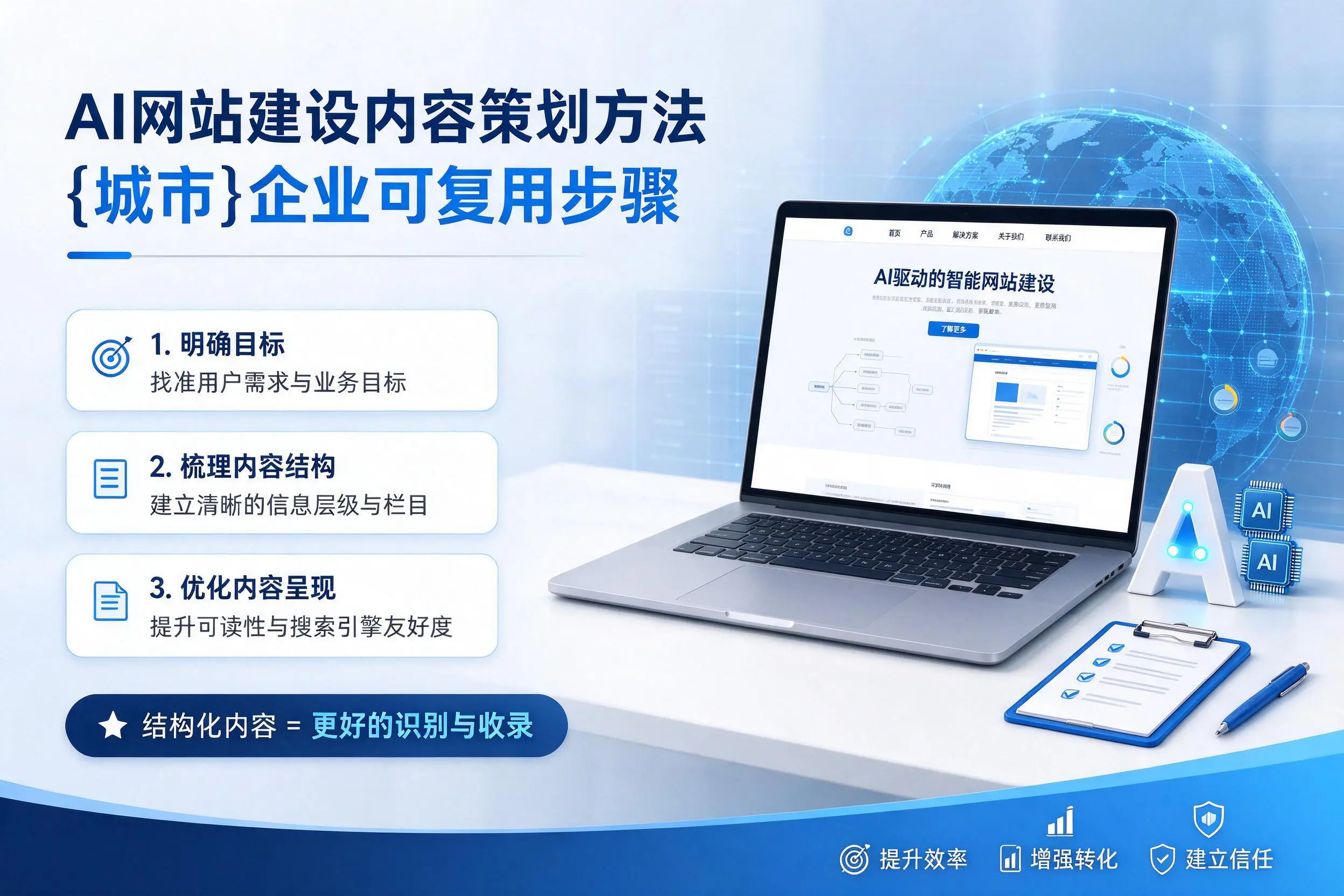 AI网站建设内容策划方法,泉州企业可复用步骤