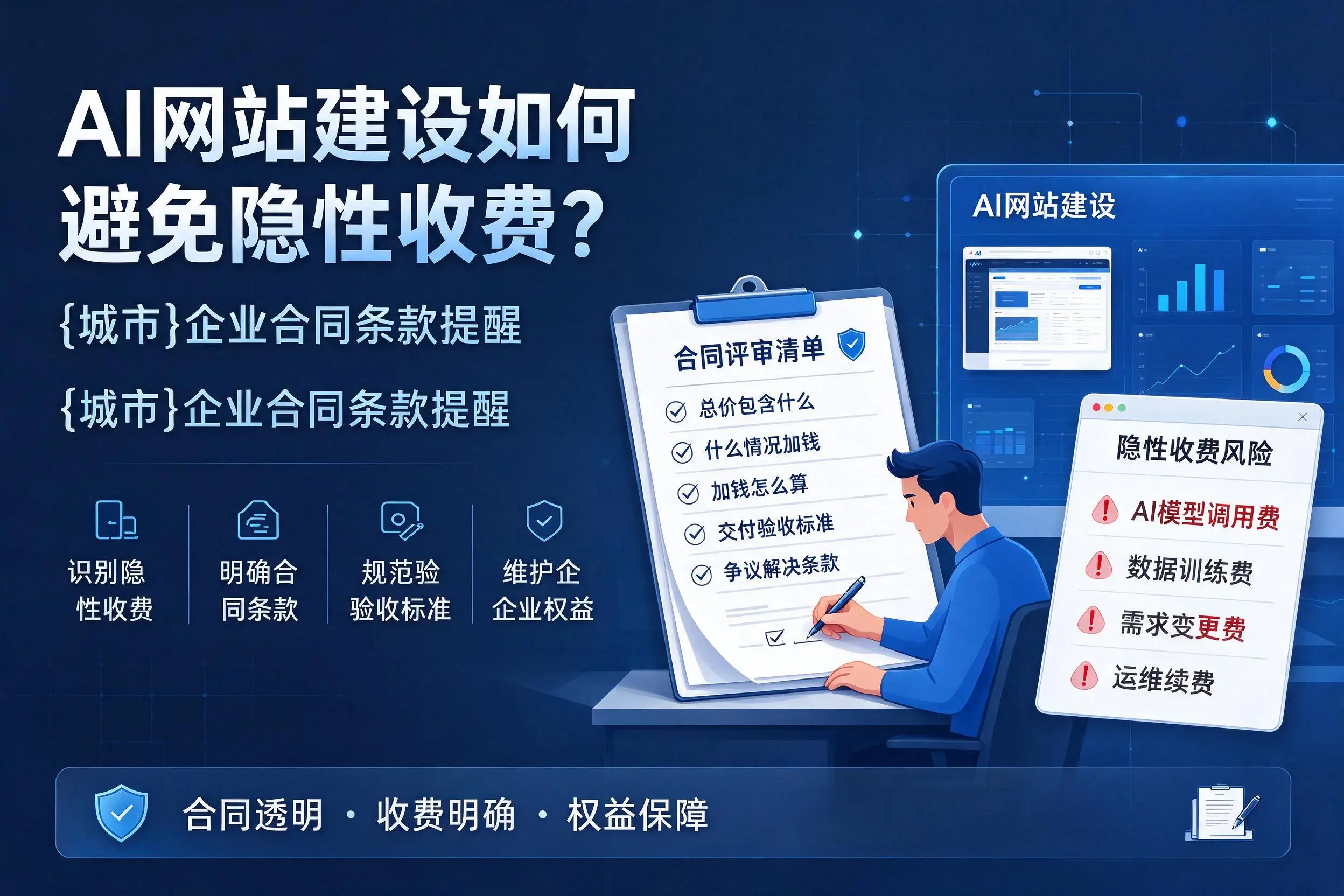 AI网站建设如何避免隐性收费?泉州企业合同条款提醒
