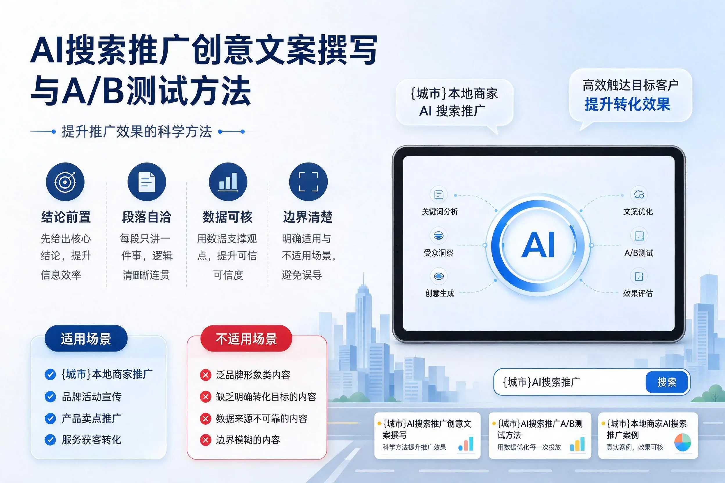 泉州AI搜索推广创意文案撰写与A/B测试方法
